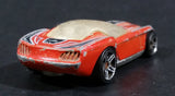 2007 Hot Wheels HW's Design Pony-Up Orange w/ Grey & Black Stripes Die Cast Toy Race Car Vehicle - Treasure Valley Antiques & Collectibles