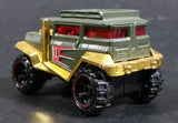 2011 Hot Wheels Video Game Heroes Bad Mudder 2 Olive Green & Gold Die Cast Toy Car Vehicle - Treasure Valley Antiques & Collectibles