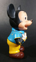 Vintage Walt Disney Productions 7" Mickey Mouse in Blue & Yellow Rubber Squeeze Toy Figure - Treasure Valley Antiques & Collectibles