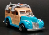 2010 Hot Wheels HW Garage '40s Woodie Ocean Blue Surfing Die Cast Toy Muscle Car Vehicle - Treasure Valley Antiques & Collectibles