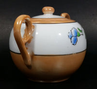 Vintage Nagoya Japanese Lustreware Tri-Color Sugar Bowl w/ Lid - Treasure Valley Antiques & Collectibles