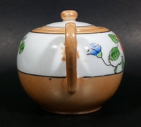 Vintage Nagoya Japanese Lustreware Tri-Color Sugar Bowl w/ Lid - Treasure Valley Antiques & Collectibles