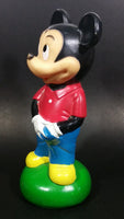 Vintage Walt Disney Productions Mickey Mouse 8" Cartoon Character Hard Vinyl Coin Bank - Treasure Valley Antiques & Collectibles