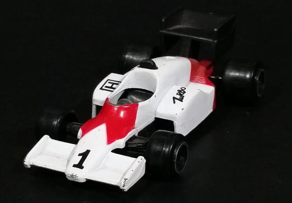 Vintage High Speed Corgi No. 210 Formula One White Red Black Turbo Die Cast Toy Race Car Vehicle - Treasure Valley Antiques & Collectibles