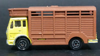 1980s Majorette Made in France Mercedes Betaillere Yellow/Brown Animal Truck Die-cast Toy - Treasure Valley Antiques & Collectibles