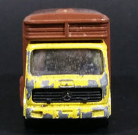 1980s Majorette Made in France Mercedes Betaillere Yellow/Brown Animal Truck Die-cast Toy - Treasure Valley Antiques & Collectibles