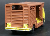 1980s Majorette Made in France Mercedes Betaillere Yellow/Brown Animal Truck Die-cast Toy