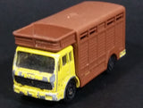 1980s Majorette Made in France Mercedes Betaillere Yellow/Brown Animal Truck Die-cast Toy - Treasure Valley Antiques & Collectibles