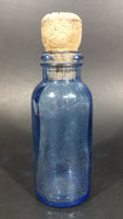 Antique Bromo-Seltzer Emerson Drug Co. 6" Light Cobalt Blue Corked Glass Medicine Bottle w/ Embossed Letters - Treasure Valley Antiques & Collectibles