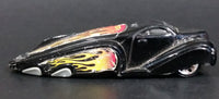 2004 Hot Wheels Crooze Ooz Coupe Black with Flames Die Cast Toy Car Vehicle McDonald's Happy Meal 6/8 - Treasure Valley Antiques & Collectibles