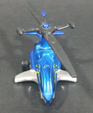 2013 Hot Wheels Stunt Circuit Sky Knife Satin Blue Die Cast Toy Helicopter - Treasure Valley Antiques & Collectibles