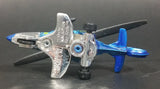 2013 Hot Wheels Stunt Circuit Sky Knife Satin Blue Die Cast Toy Helicopter - Treasure Valley Antiques & Collectibles