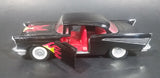 Vintage Majorette '57 Chevy Bel Air Black w/ Flames 1/34 Scale Die Cast Toy Model Car Vehicle w/ Opening Doors - Treasure Valley Antiques & Collectibles