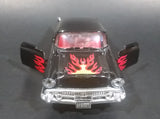 Vintage Majorette '57 Chevy Bel Air Black w/ Flames 1/34 Scale Die Cast Toy Model Car Vehicle w/ Opening Doors - Treasure Valley Antiques & Collectibles