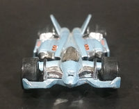 2002 Hot Wheels Jet Threat 3.0 Light Metallic Blue Die Cast Toy Race Car Vehicle - Treasure Valley Antiques & Collectibles