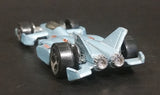 2002 Hot Wheels Jet Threat 3.0 Light Metallic Blue Die Cast Toy Race Car Vehicle - Treasure Valley Antiques & Collectibles