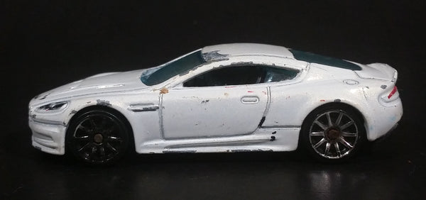 2013 Hot Wheels Showroom - Asphalt 2010 Aston Martin DBS White Die Cast Toy Dream Car Vehicle - Treasure Valley Antiques & Collectibles