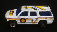 Rare 2004 Matchbox Special Edition 2000 Chevrolet Suburban White Die Cast Toy Car Emergency Rescue Vehicle - Treasure Valley Antiques & Collectibles