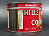 Vintage c. 1952 Hills Bros Coffee 1/2 Lb. Empty Red Round Tin Can with Lid - San Francisco - Treasure Valley Antiques & Collectibles