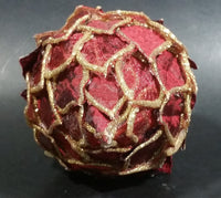 Katherine's Collection Dark Red with Gold Pointed Crowned Bulb Christmas Ornament - Treasure Valley Antiques & Collectibles
