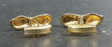 Vintage Peanut Shell Shaped Gold Tone Cufflinks - Patent. 2.974.381 - Treasure Valley Antiques & Collectibles