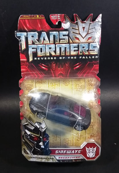 2009 Transformers Revenge of the Fallen Sideways Decepticon Grey Sports Car Vehicle Still in Package Never Opened