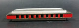Vintage FR. Hotz Canadian Ace Red Painted Wooden and Metal Harmonica Instrument - Treasure Valley Antiques & Collectibles