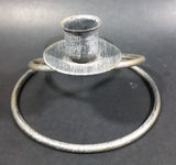 Vintage Round Metal Ringed Two Tiered Double Candle Holder - Treasure Valley Antiques & Collectibles