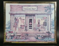 Vintage Kay Lamb Shannon "Uncle Joe's Trading Post" Country Scene Coca-Cola Crown Cola 8 x 10 Framed Print - Treasure Valley Antiques & Collectibles
