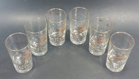 Set of 6 Vintage Libbey Canada Goose Geese Golden Rimmed 5" Drinking Tumbler Glasses - Treasure Valley Antiques & Collectibles