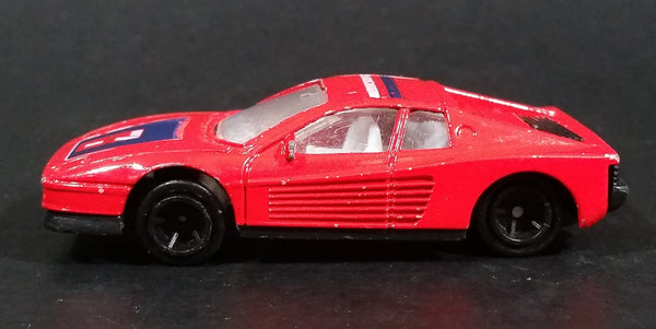 Unknown Brand Red Ferrari Testarossa 7 Seven Die Cast Toy Car Vehicle - Made in China - Treasure Valley Antiques & Collectibles