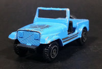 Vintage 1980s Yatming Jeep CJ7 Sky Blue w/ Silver Die Cast Toy Car Vehicle - Treasure Valley Antiques & Collectibles