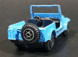 Vintage 1980s Yatming Jeep CJ7 Sky Blue w/ Silver Die Cast Toy Car Vehicle - Treasure Valley Antiques & Collectibles