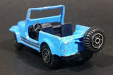 Vintage 1980s Yatming Jeep CJ7 Sky Blue w/ Silver Die Cast Toy Car Vehicle - Treasure Valley Antiques & Collectibles