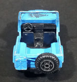 Vintage 1980s Yatming Jeep CJ7 Sky Blue w/ Silver Die Cast Toy Car Vehicle - Treasure Valley Antiques & Collectibles