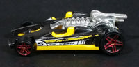 2013 Hot Wheels Triple Track Twister Honda Racer Black Yellow Die Cast Toy Race Car Vehicle - Treasure Valley Antiques & Collectibles