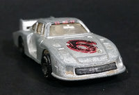 Vintage 1980s Welly Porsche Turbo #6 Silver Grey Die Cast Toy Race Car Vehicle - Made in Hong Kong - Treasure Valley Antiques & Collectibles