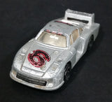 Vintage 1980s Welly Porsche Turbo #6 Silver Grey Die Cast Toy Race Car Vehicle - Made in Hong Kong - Treasure Valley Antiques & Collectibles