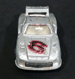 Vintage 1980s Welly Porsche Turbo #6 Silver Grey Die Cast Toy Race Car Vehicle - Made in Hong Kong - Treasure Valley Antiques & Collectibles