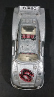 Vintage 1980s Welly Porsche Turbo #6 Silver Grey Die Cast Toy Race Car Vehicle - Made in Hong Kong - Treasure Valley Antiques & Collectibles