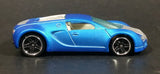 2010 Hot Wheels Hot Auction Bugatti Veyron Satin Blue Die Cast Toy Dream Super Car Vehicle - Treasure Valley Antiques & Collectibles