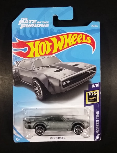 2017 Hot Wheels HW Screen Time The Fate of The Furious Ice Charger Dark Grey Die Cast Toy Muscle Car Vehicle - New in Package Sealed - Treasure Valley Antiques & Collectibles