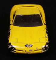 1998 Matchbox 1997 Chevrolet Corvette Yellow Die Cast Toy Race Car Vehicle - Treasure Valley Antiques & Collectibles