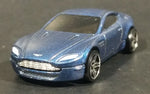 2008 Hot Wheels All Stars Aston Martin V8 Vantage Metallic Dark Blue Die Cast Toy Car Vehicle - Treasure Valley Antiques & Collectibles