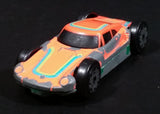 Vintage LTI Orange and Army Green Double Sided Die Cast Toy Race Flip Car Vehicle - Treasure Valley Antiques & Collectibles