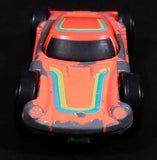 Vintage LTI Orange and Army Green Double Sided Die Cast Toy Race Flip Car Vehicle - Treasure Valley Antiques & Collectibles