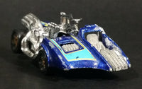 2007 Hot Wheels Wild Things Motor Psycho / Popcycle Dark Blue Die Cast Toy Car Vehicle - Treasure Valley Antiques & Collectibles