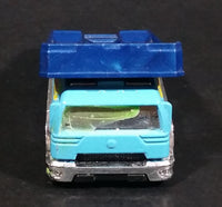 2013 Hot Wheels City Works Back Slider Truck Light Blue Die Cast Toy Car Vehicle - Treasure Valley Antiques & Collectibles