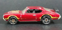 2010 Hot Wheels Hot Auction Olds 442 Metallic Red Die Cast Toy Muscle Car Vehicle - Treasure Valley Antiques & Collectibles