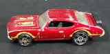 2010 Hot Wheels Hot Auction Olds 442 Metallic Red Die Cast Toy Muscle Car Vehicle - Treasure Valley Antiques & Collectibles